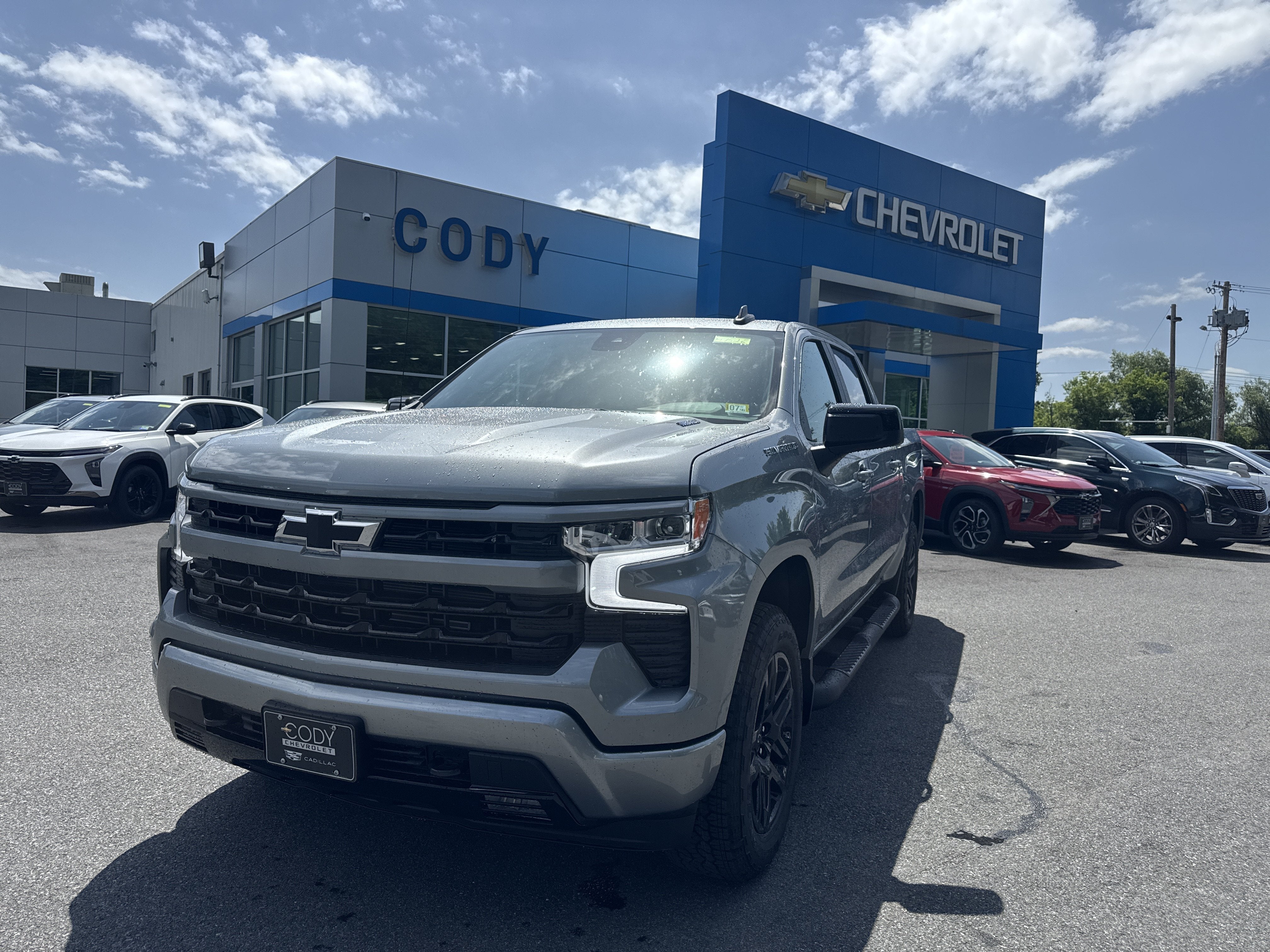 2026 Chevrolet Silverado 1500 RST in Sterling Gray Metallic — front three-quarter view