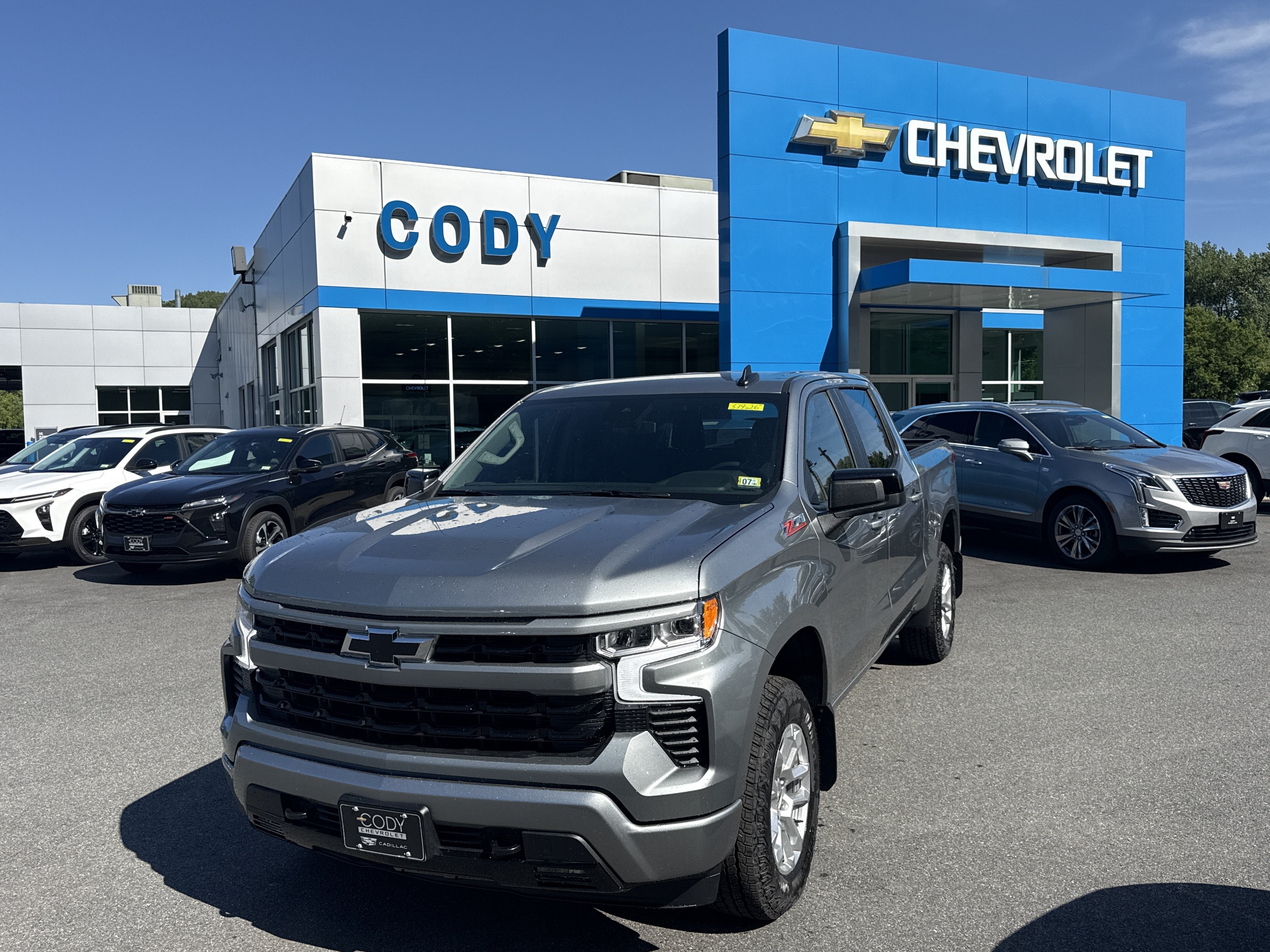 2026 Chevrolet Silverado 1500 RST in Sterling Gray Metallic — front three-quarter view