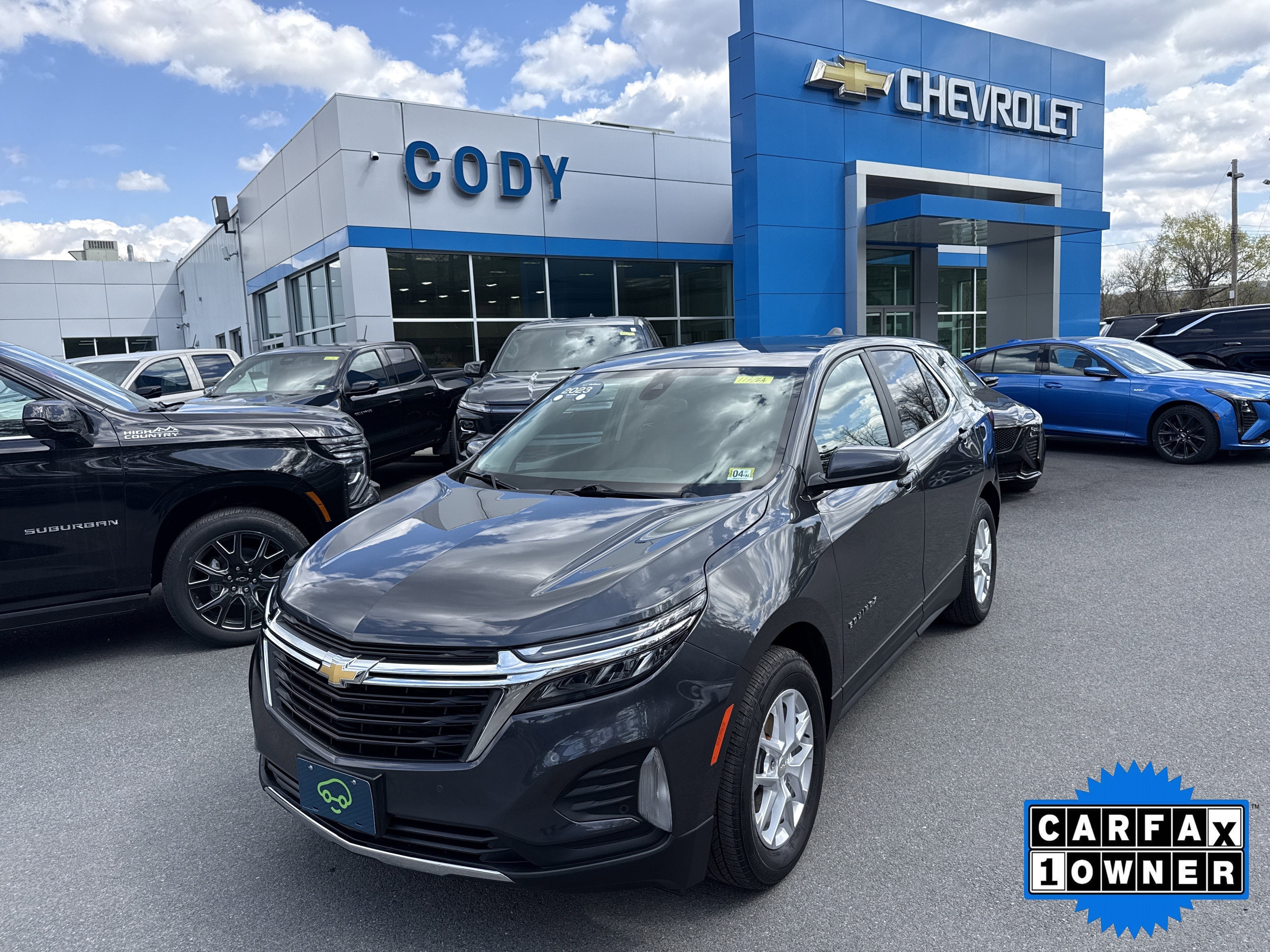 2023 Chevrolet Equinox LT in Iron Gray Metallic — front three-quarter view