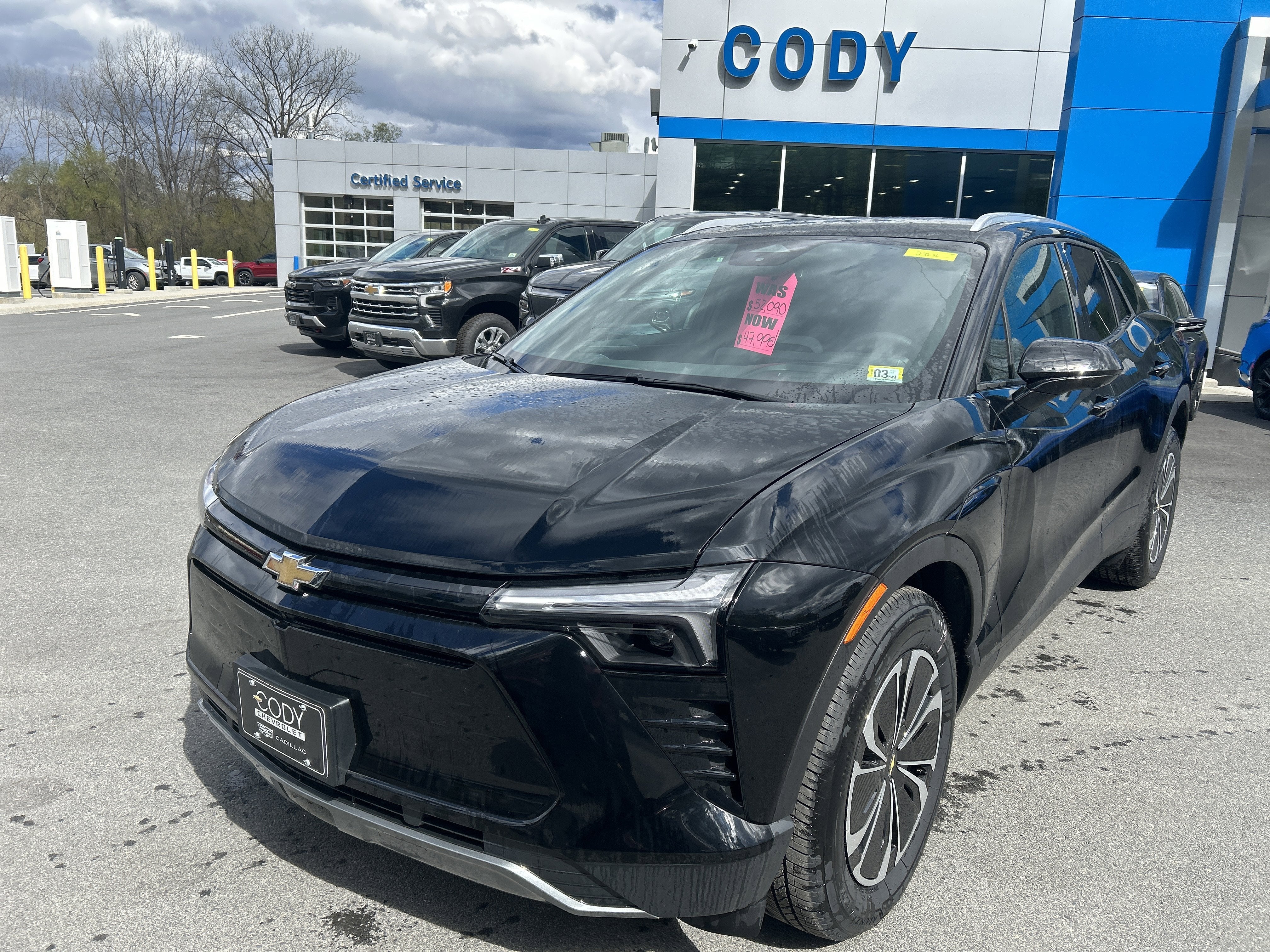 2026 Chevrolet Blazer EV LT in Black — front three-quarter view