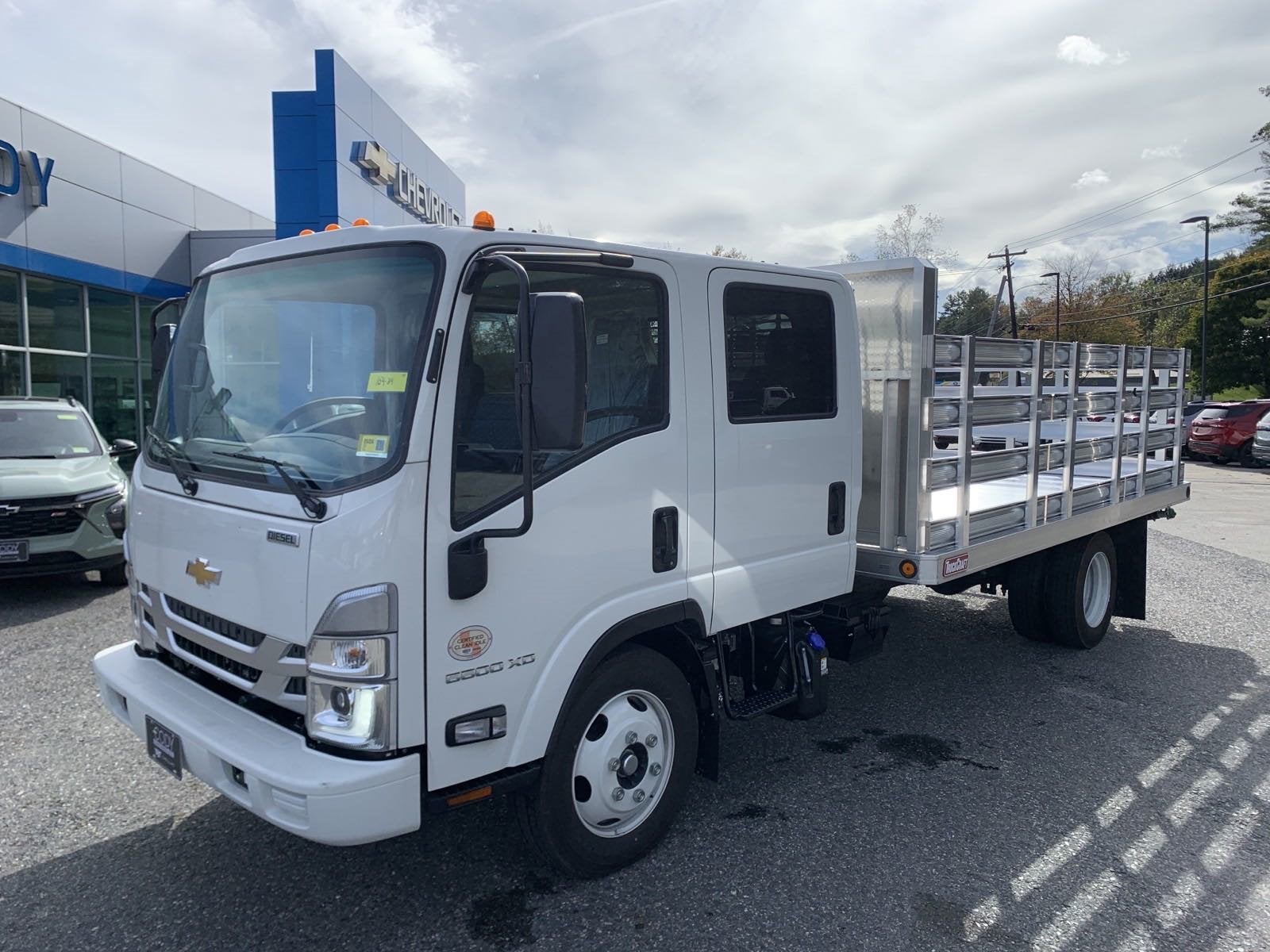 2024 Chevrolet Low Cab Forward 5500 XD Base in Arc White — front three-quarter view