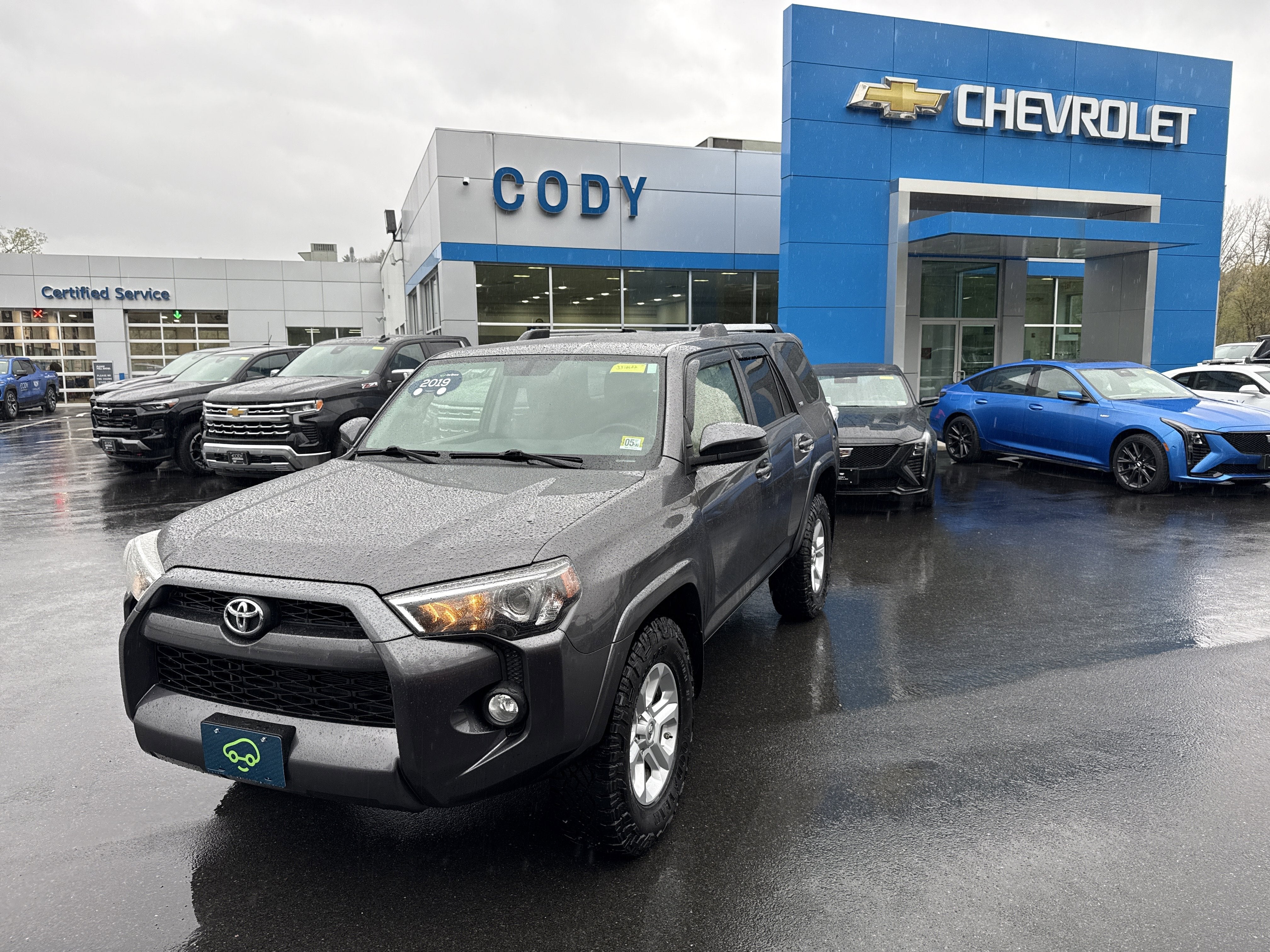 2019 Toyota 4Runner SR5 in Gray — front three-quarter view